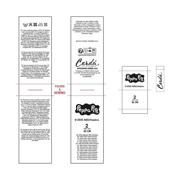 Robe Peppa Pig Rose Robe Peppa Pig Rose