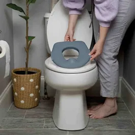 Ingenuity Summer My Size Potty Pro - Pot enfant d'apprentissage de la propreté avec réducteur, chasse d'eau musicale et rangement lingette intégré - Bleu