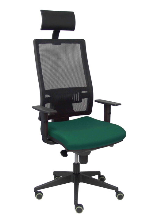 Piqueras y Crespo Chaise de Bureau Horna Vert Bouteille et Noir