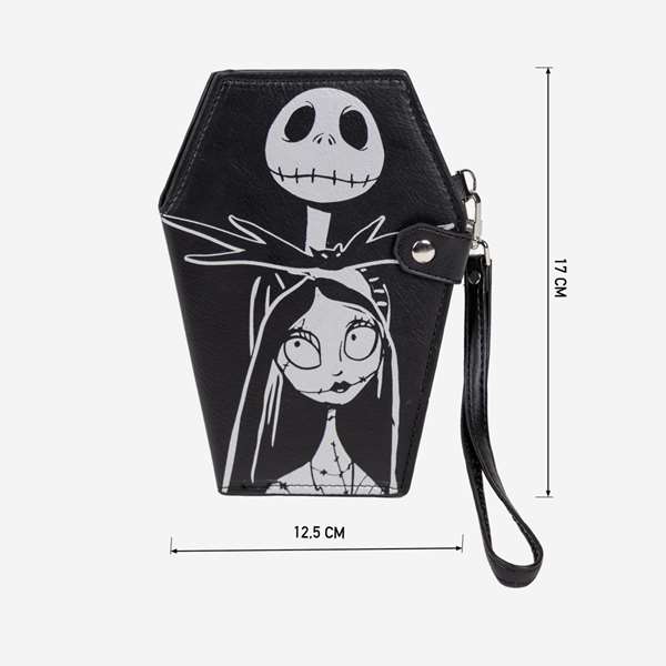 Cerdá Portefeuille - L'Étrange Noël de Monsieur Jack 12.5 x 17.0 x 1.2 cm - Pour enfant à partir de 3 ans - Couleur Noire