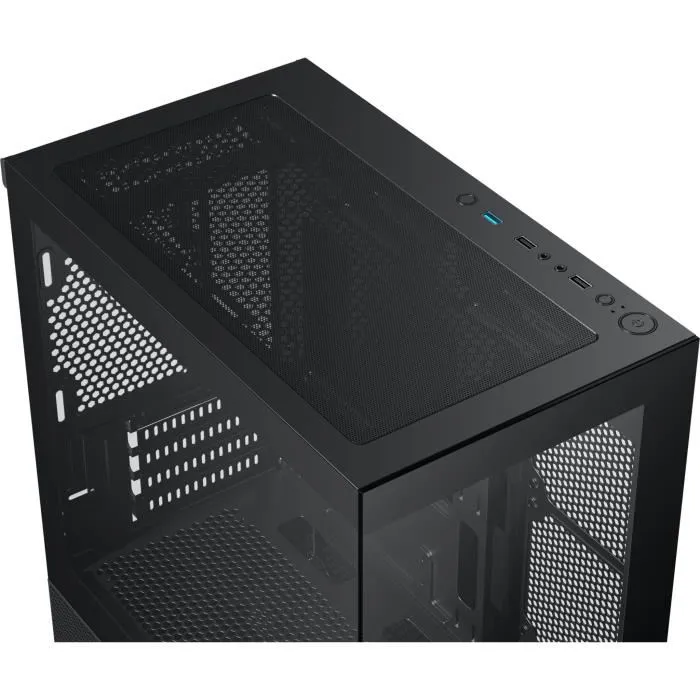 Xigmatek Alphard M Boîtier PC Mini Tour M-ATX Noir avec Panneaux en Verre Trempé et Éclairage ARGB