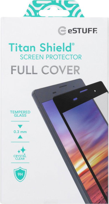 eSTUFF Protection d'écran Titan Shield pour Samsung Galaxy Xcover Pro - Verre trempé 9H résistant aux chocs et rayures, compatible avec les coques, kit inclus