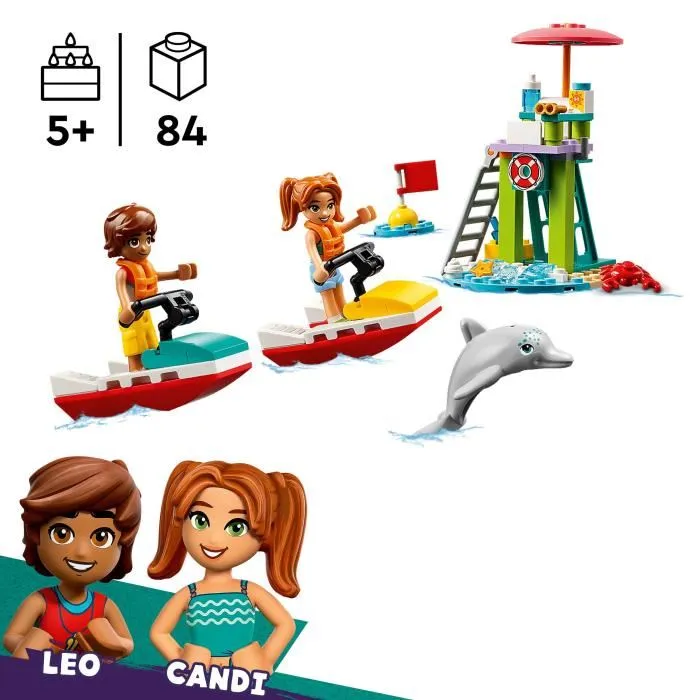 Lego Friends 42623 Le Jet-ski de la Plage - Jeu Éducatif pour Enfants avec Mini-poupées et Accessoires