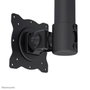 Neomounts FPMA-C025BLACK - Support plafond inclinable et pivotant pour écran plat jusqu'à 30" (76 cm), VESA 75x75-100x100 mm, capacité 12 kg