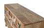 Giner y Colomer Commode 5 tiroirs en bois de manguier massif avec sculptures animales peintes à la main - Détails uniques, pattes 12 cm