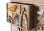 Giner y Colomer Commode 5 tiroirs en bois de manguier massif avec sculptures animales peintes à la main - Détails uniques, pattes 12 cm