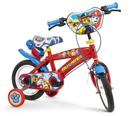 Paw Patrol - Bicicleta 12" pour enfant de 3 à 5 ans - Vélo fille ou garçon avec roues de 12 pouces - Rouge