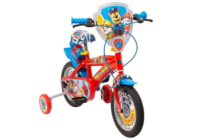 Paw Patrol - Bicicleta 12" pour enfant de 3 à 5 ans - Vélo fille ou garçon avec roues de 12 pouces - Rouge