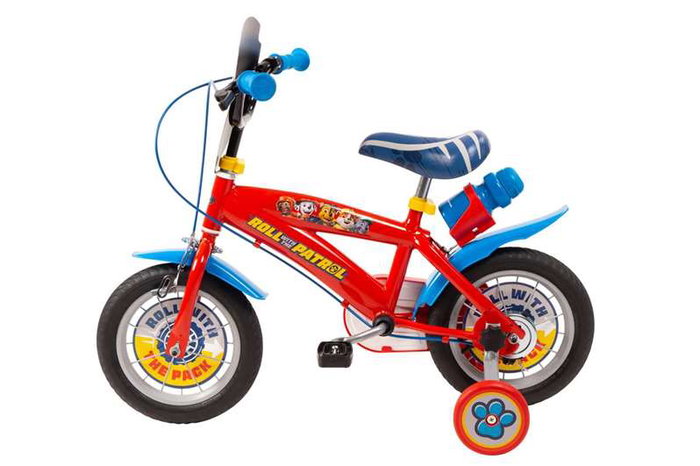 Paw Patrol - Bicicleta 12" pour enfant de 3 à 5 ans - Vélo fille ou garçon avec roues de 12 pouces - Rouge