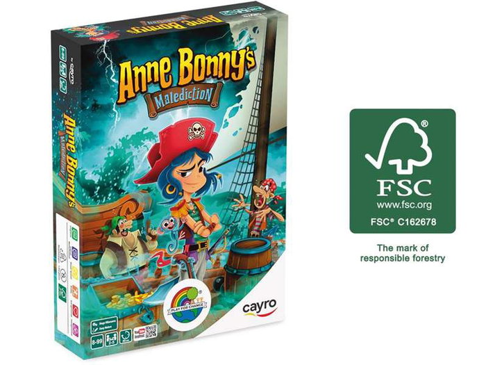 Cayro - Jeu de société Anne Bonny's Malediction en espagnol, jeu d'interaction et de stratégie, à partir de 3 ans