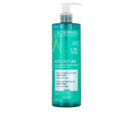 A-derma Gel Nettoyant Ac Biology 400 ml - Soin Visage Purifiant pour Peaux à Tendance Acnéique