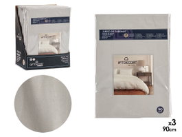GIFTDECOR Set de 3 draps gris (90 cm)
