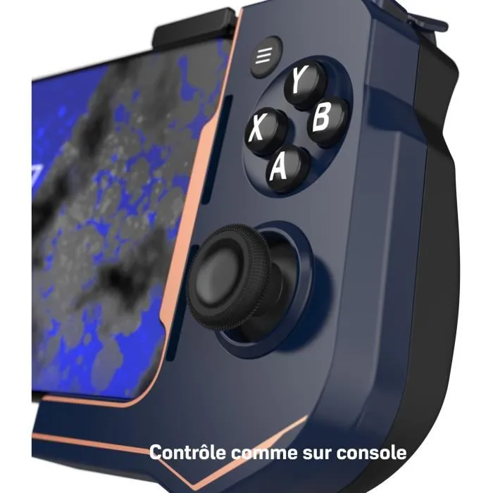 Turtle Beach Atom - Manette de jeu sans fil Bluetooth pour iOS - Téléphone mobile (iPhone 14/13/12/11) - Compatible Cloud Gaming - Bleu Cobalt
