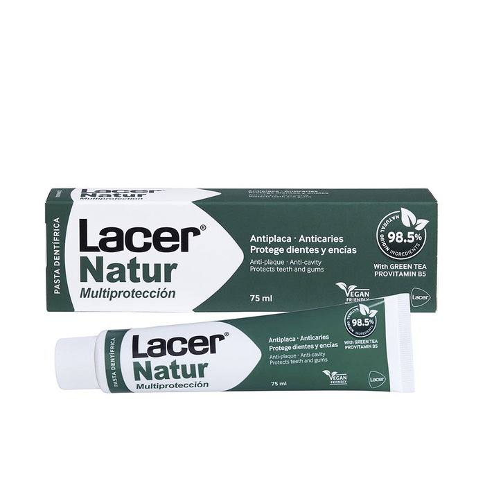 LACER Dentifrice NATUR 75 ml - Soin buccal naturel sans gluten LACER Dentifrice NATUR 75 ml - Soin buccal naturel sans gluten