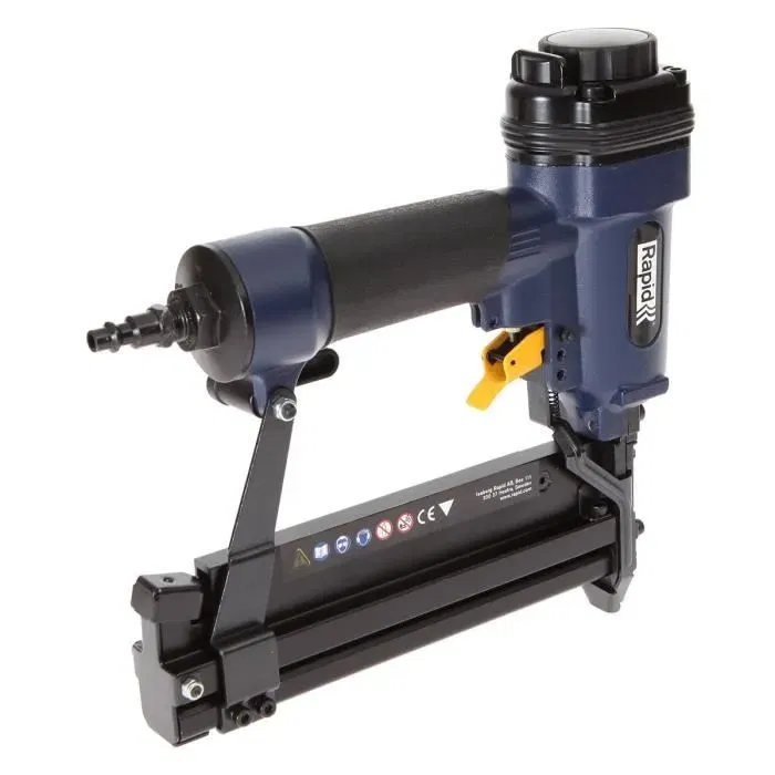 Rapid Pro PBS151 - Agrafeuse Cloueuse Pneumatique Professionnelle avec Corps en Magnésium Léger, Réglage de Pénétration et Kit d'Accessoires (Agrafes 90, Pointes 8)