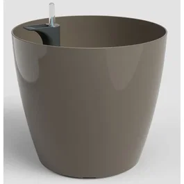 Artevasi - San Remo SWS 42 BR - Pot de fleurs avec pieds - Intérieur/Extérieur - Plastique résistant UV - Taupe - Ø42.7 x H39.5 cm - 42.3 L