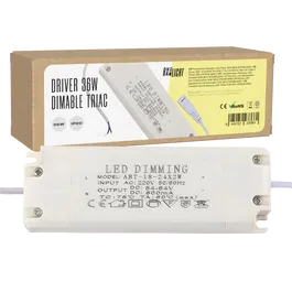 BX3 LIGHT Driver LED ABT-18-24X2W 24W avec régulation TRIAC, sortie 45-84V DC 600 mA, Classe II, pour downlights et panneaux LED haute puissance