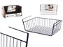 Kinvara Support en Métal Noir avec Panier 40 x 25,5 x 14 cm (Set de 12)