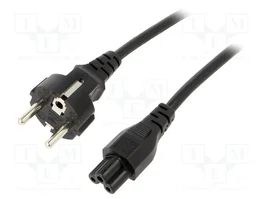 SUNNY Câble d'alimentation H05VV-F CEE 7/7 vers IEC C5 femelle 1,8m