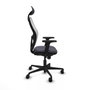 Piqueras y Crespo 2D036N1 Chaise de Bureau avec Appui-tête Gris foncé