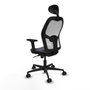Piqueras y Crespo 2D036N1 Chaise de Bureau avec Appui-tête Gris foncé