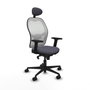 Piqueras y Crespo 2D036N1 Chaise de Bureau avec Appui-tête Gris foncé