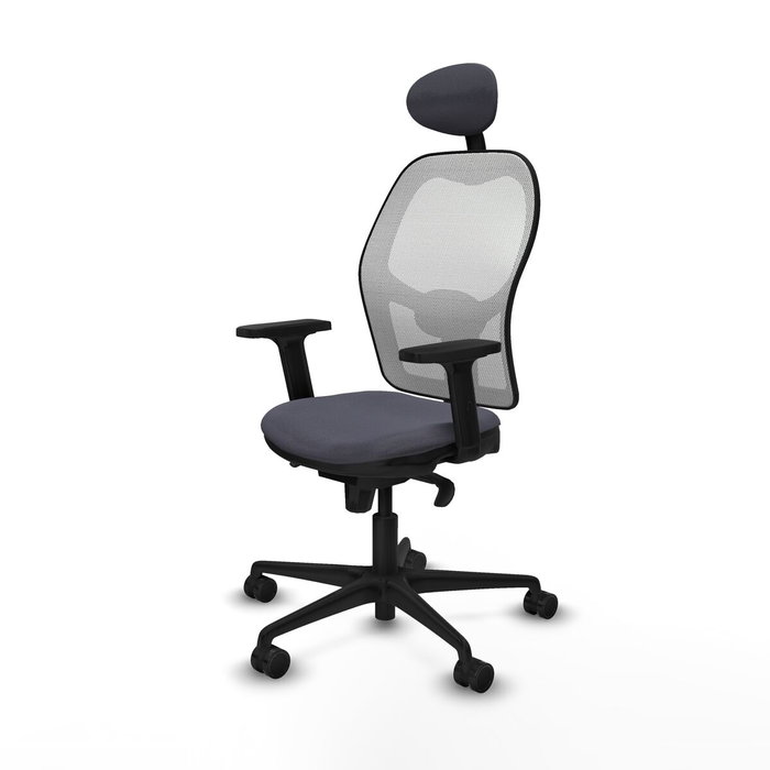 Piqueras y Crespo 2D036N1 Chaise de Bureau avec Appui-tête Gris foncé