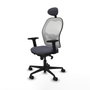Piqueras y Crespo 2D036N1 Chaise de Bureau avec Appui-tête Gris foncé