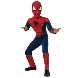 RUBIES - Déguisement Spider-Man Ultimate Premium - Taille L (147cm, 8-10 ans) - Marvel - Combinaison intégrale avec capuche et masque