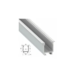 Profilé aluminium Type W 2,02 m noir anodisé