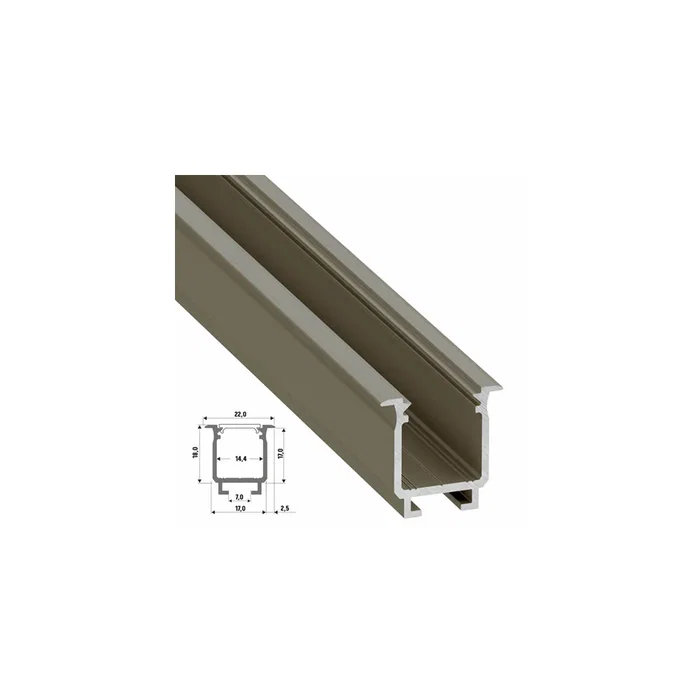 Profil Aluminium Tipo W 2,02M