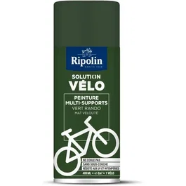 Ripolin - Peinture en aérosol multi-supports 0.4L - Vert randonnée mat - Sans coulure, sans sous-couche, résiste aux UV et intempéries - Pour métal, bois, pierre