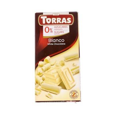 Torras Chocolate Blanc 75 g S/A - Tablette de chocolat blanc Torras Chocolate Blanc 75 g S/A - Tablette de chocolat blanc