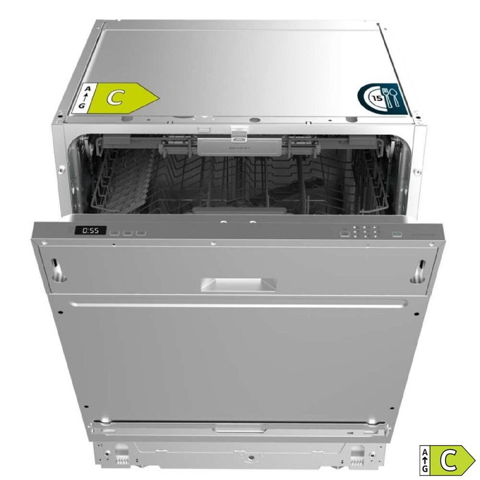 Cecotec Lave-vaisselle intégrable 60 cm Bolero Aguazero 6500 Full-BI 15 couverts acier