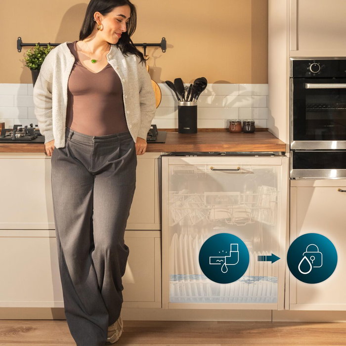 Cecotec Lave-vaisselle intégrable 60 cm Bolero Aguazero 6500 Full-BI 15 couverts acier