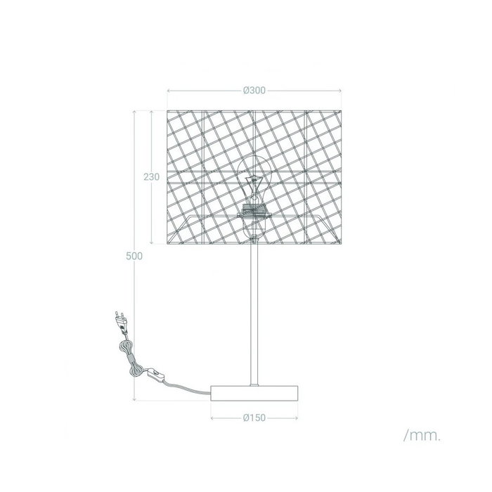 Lampe de table Porbandar en rotin et métal noir avec douille E27 SKD-T1020 Lampe de table Porbandar en rotin et métal noir avec douille E27 SKD-T1020