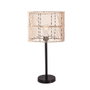 Lampe de table Porbandar en rotin et métal noir avec douille E27 SKD-T1020