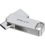 PNY DUO LINK Clé USB 3.2 Type-C et Type-A 256 Go - Double connecteur pour mobiles et PC - Vitesse jusqu'à 200 Mo/s - Compatible PC, Mac et Android