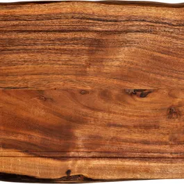 Forged Essentials Planche à découper en bois d'acacia, dimensions 45 x 30 x 3.5 cm, avec poignées ergonomiques et rainure anti-débordement