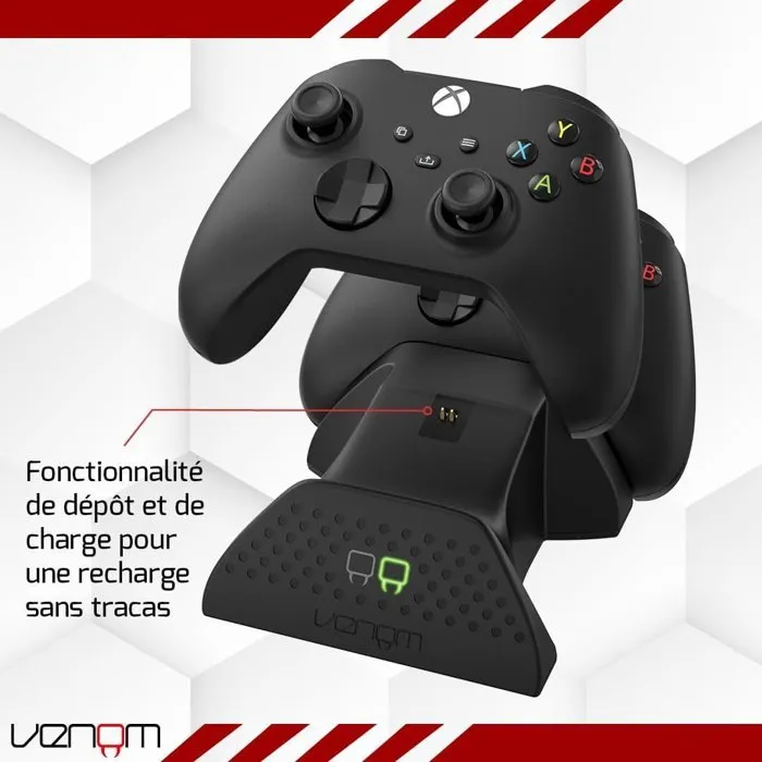 Venom Station de charge double pour manettes Xbox Series X|S & One - Noir Venom Station de charge double pour manettes Xbox Series X|S & One - Noir