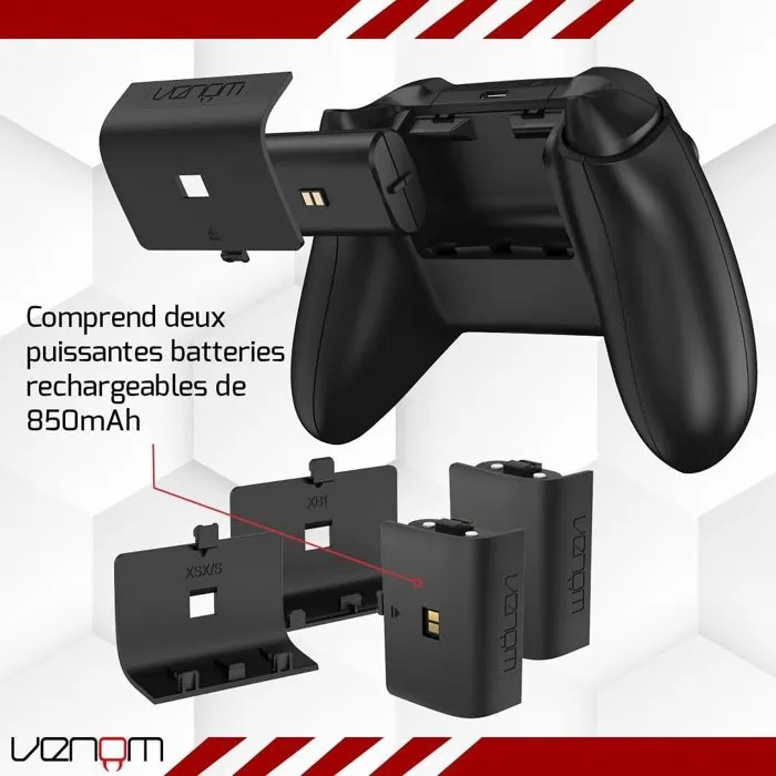 Venom Station de charge double pour manettes Xbox Series X|S & One - Noir Venom Station de charge double pour manettes Xbox Series X|S & One - Noir