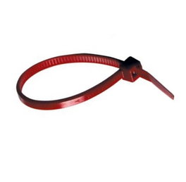 INDEX Colliers de serrage en nylon rouge, pack de 100 unités
