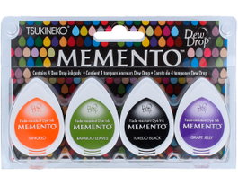 Tsukineko Set de 4 tampons d'encre translucide MEMENTO Confites