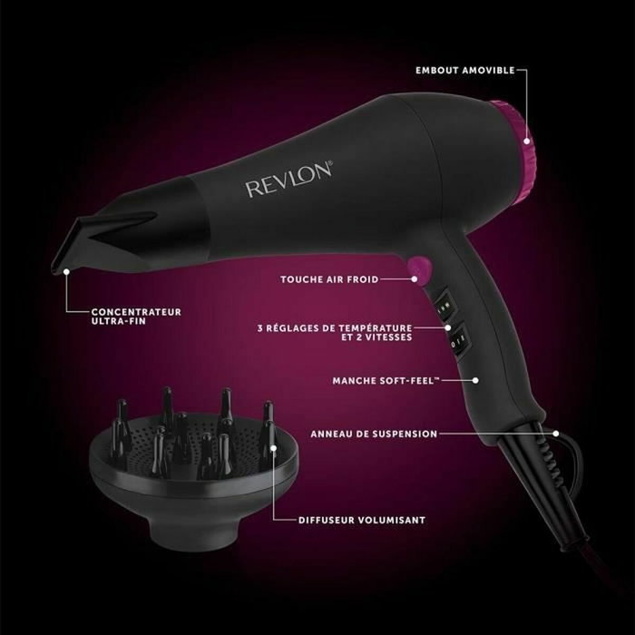 Revlon Perfect Heat RVDR5251E Noir et Rose Revlon Perfect Heat RVDR5251E Noir et Rose
