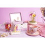 WIDDOP & CO Jeu de tasse et soucoupe Rapunzel Princesas Disney - Thème cheveux longs, suivez votre cœur - Doré et pastel