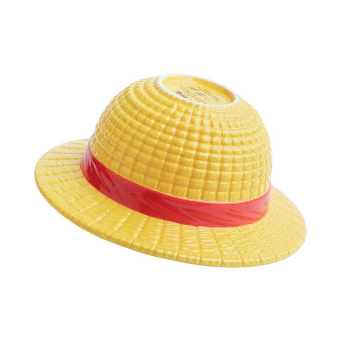 ERIK - Bol 3D en dolomite avec anse Chapeau de paille Monkey D. Luffy One Piece - Capacité 500 ml (20x20x8.7 cm)