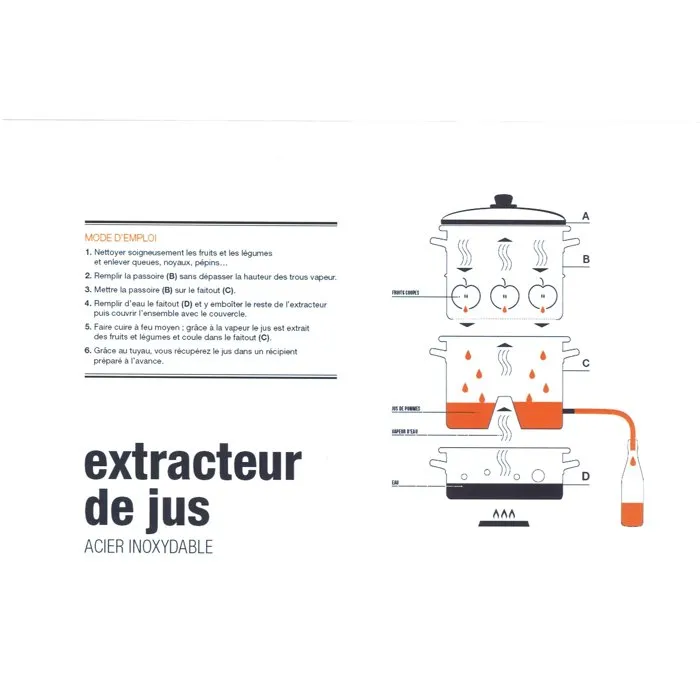Baumalu Marmite extracteur de jus 26 cm Inox