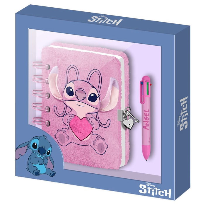 Karactermania - Journal avec peluche Stitch Angel Cœur + Stylo Disney Karactermania - Journal avec peluche Stitch Angel Cœur + Stylo Disney