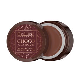Eveline Cosmetics Masque de Nuit Régénérant pour les Lèvres Choco Glamour - Soin Nuit Riche en Cacao 12 ml