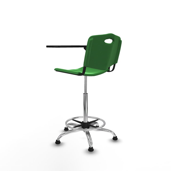 PIQUERAS Y CRESPO Tabouret Robledo Pivotant Vert, Structure Chromée